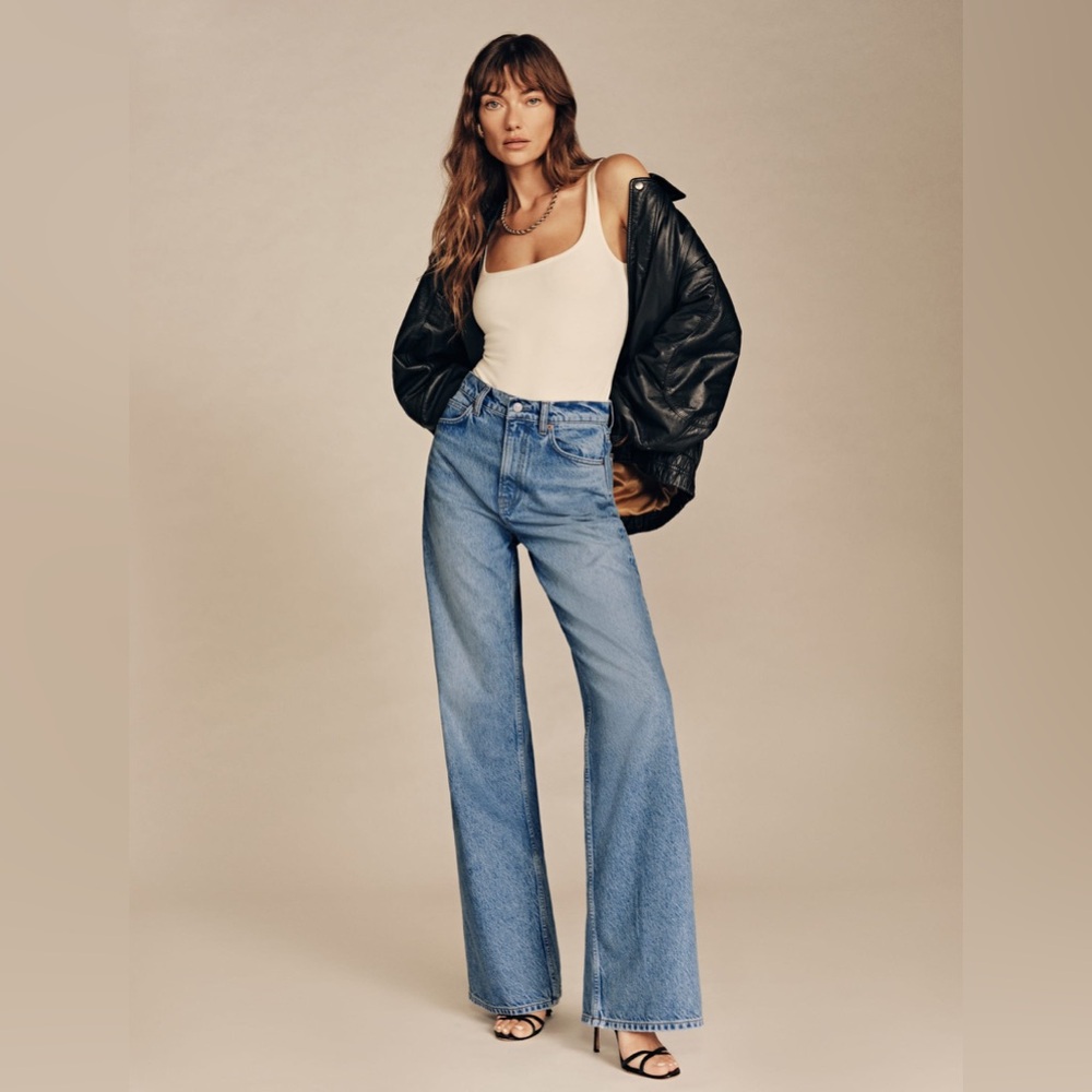 Reformation Cary High Rise Slouchy Wide Leg Jeans
